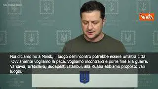 SOTTOTITOLI Ucraina, Zelensky: "Incontro con Russia non a Minsk"