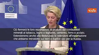 SOTTOTITOLI Ucraina, Von der Leyen: "Sanzioni anche per Bielorussia"