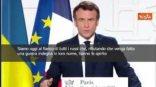 Macron: "Non siamo in guerra contro la Russia"