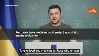 SOTTOTITOLI Zelensky: "Corridoi umanitari devono riprendere oggi"