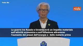SOTTOTITOLI Lagarde: "Guerra in Ucraina avrà impatto su economia e inflazione"