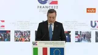 Draghi: "Consiglio europeo Versailles è stato un successo, raramente ho visto tanta solidarietà"