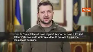 SOTTOTITOLI Zelensky: "Russia isolata come Corea del Nord"