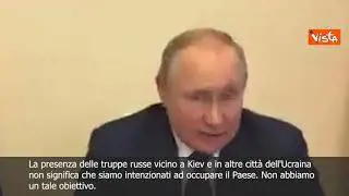 SOTTOTITOLI Putin: "Non vogliamo occupare Ucraina"