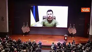 L'applauso del Congresso Usa per Zelensky