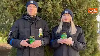 Il minuto di silenzio della Polizia nelle città dell'Ucraina in memoria delle vittime della guerra
