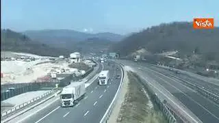 Nuovo tratto A1 tra Barberino e Firenze Nord, il corteo di auto inaugura il tracciato