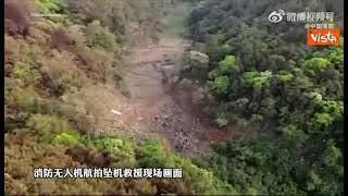 Si schianta aereo in Cina, il luogo del disastro visto dal drone