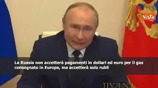 SOTTOTITOLI Putin: "Per gas russo solo pagamenti in Rubli"