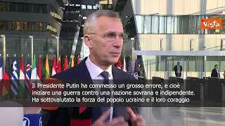 SOTTOTITOLI Ucraina, Stoltenberg: "Putin ha commesso grave errore, ha sottostimato resistenza"