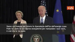 SOTTOTITOLI Biden: "Putin usa profitti energia per finanziare la guerra"