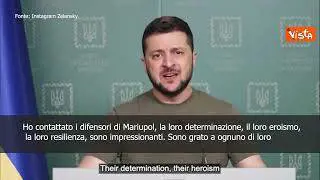 SOTTOTITOLI Zelensky: "Chi deve mandarci aerei dovrebbe avere l'1% del coraggio di chi è a Mariupol"