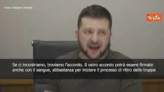 SOTTOTITOLI Zelensky: "Trovare accordo con Russia, per farlo devo incontrare Putin"