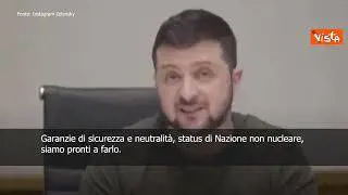 SOTTOTITOLI Zelensky: "Pronti a discutere di neutralità"