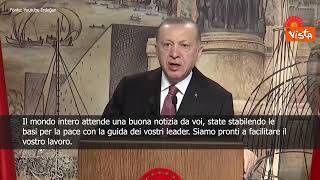 SOTTOTITOLI Erdogan alle delegazioni di Russia e Ucraina: "Il mondo aspetta buone notizie da voi"