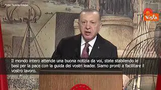 SOTTOTITOLI Erdogan alle delegazioni di Russia e Ucraina: "Il mondo aspetta buone notizie da voi"