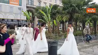 Sì Sposaitalia, 10 modelle in abito bianco promuovono l'evento dedicato alle nozze in Fiera Milano