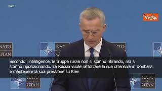 SOTTOTITOLI Ucraina, Stoltenberg: "Russia non si sta ritirando, si sta riposizionando"