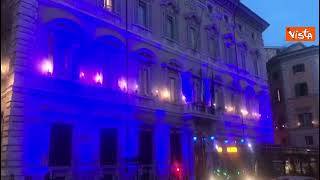 Giornata mondiale autismo, la facciata di Palazzo Madama illuminata di blu