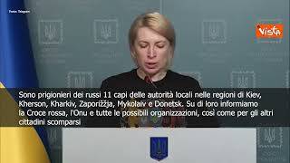 SOTTOTITOLI Vereshchuk (vicepremier Ucraina): "11 sindaci sono prigionieri dei russi"