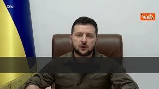 SOTTOTITOLI Zelensky all'Onu: "Non c'è crimine che non sia stato commesso dai russi a Bucha"