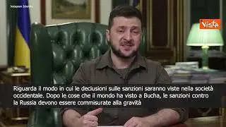 Zelensky: "Sanzioni verso Russia commisurate a crimini di guerra"