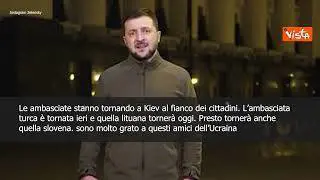 SOTTOTITOLI Zelensky: "Ambasciate tornino a Kiev, è la capitale, non una provincia russa"