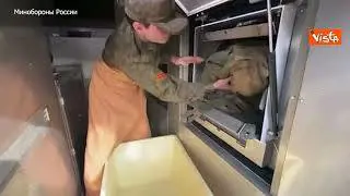 Ecco una mensa e la lavanderia dei soldati russi in Ucraina