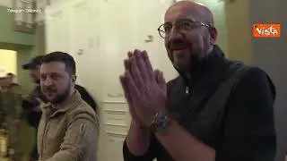 Zelensky incontra a Kiev il presidente del Consiglio Ue Michel