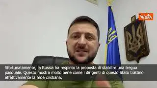 SOTTOTITOLI Zelensky: "Russia ha rifiutato tregua pasquale"