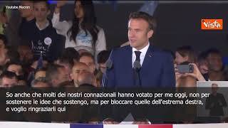 SOTTOTITOLI Macron: "Molti mi hanno votato per fermare l'estrema destra"