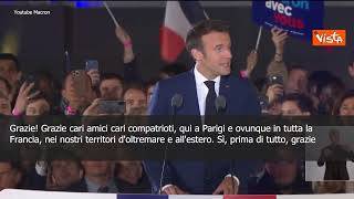 SOTTOTITOLI Macron ai francesi: "Grazie per aver scelto di affidarvi a me"