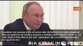 SOTTOTITOLI Putin a Guteress: "Siamo tutti uguali, è scritto anche nella Bibbia e nel Corano"
