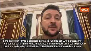 SOTTOTITOLI Zelensky: "Grazie a Draghi per coinvolgimento Italia su indagini crimini di guerra"