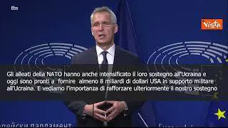 SOTTOTITOLI Stoltenberg: "Da Paesi Nato 8miliardi di dollari per supporto militare Ucraina"