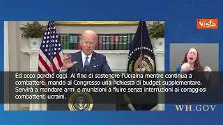 Biden: "Al Congresso chiedo fondi supplementari per assistenza Ucraina"