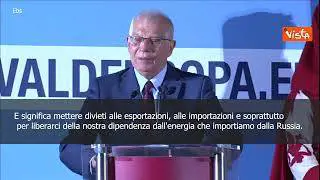 SOTTOTITOLI Borrell: "Italia ha fatto molto per ridurre dipendenza da gas russo"