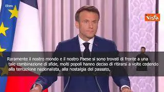 SOTTOTITOLI Macron: "Francia ha scelto progetto di indipendenza in mondo destabilizzato"