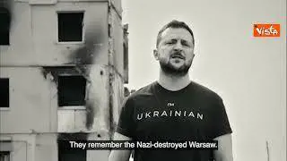 Zelensky, il messaggio per fine II Guerra Mondiale immagini di oggi sovrapposte a quelle del passato