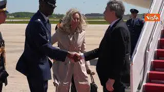 Draghi arriva a Washington per l'incontro con Biden. Le immagini