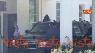 Draghi arriva alla Casa Bianca per l'incontro con il Presidente Usa Biden