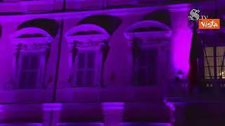 Palazzo Madama illuminato di viola per Giornata Mondiale della fibromialgia