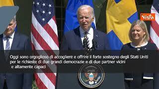 SOTTOTITOLI Finlandia e Svezia nella Nato, Biden: "Da Usa forte sostegno"