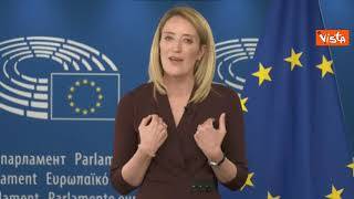 Metsola: "Ucraina guarda all'Ue perché è baluardo di democrazia, libertà e sicurezza"