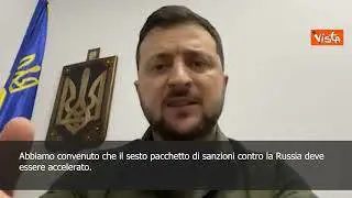 SOTTOTITOLI Zelensky: "Parlato con Draghi, grato a Italia per supporto ingresso Ucraina in Ue"