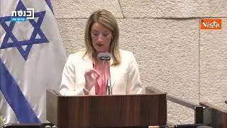 Metsola alla Knesset: "Essere antisemiti significa essere antieuropei"