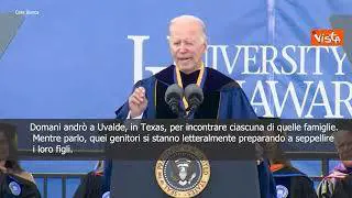 SOTTOTITOLI Sparatoria Texas, Biden: "Mentre parlo genitori si preparano a seppellire figli"