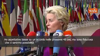 SOTTOTITOLI Consiglio Ue, von der Leyen: "Dubito dell'intesa su sanzioni nelle prossime 48 ore"