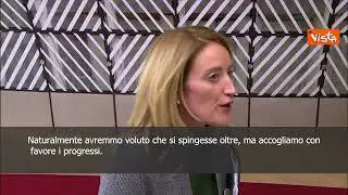 SOTTOTITOLI Metsola: "Azzerare dipendenza energia da Russia"