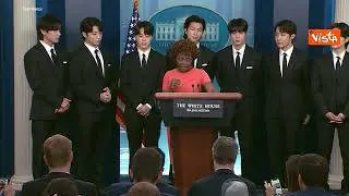 I Bts alla Casa Bianca, eccoli durante il briefing con la stampa